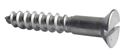 Stainless Steel Wood Screw - Countersunk Head Slotted